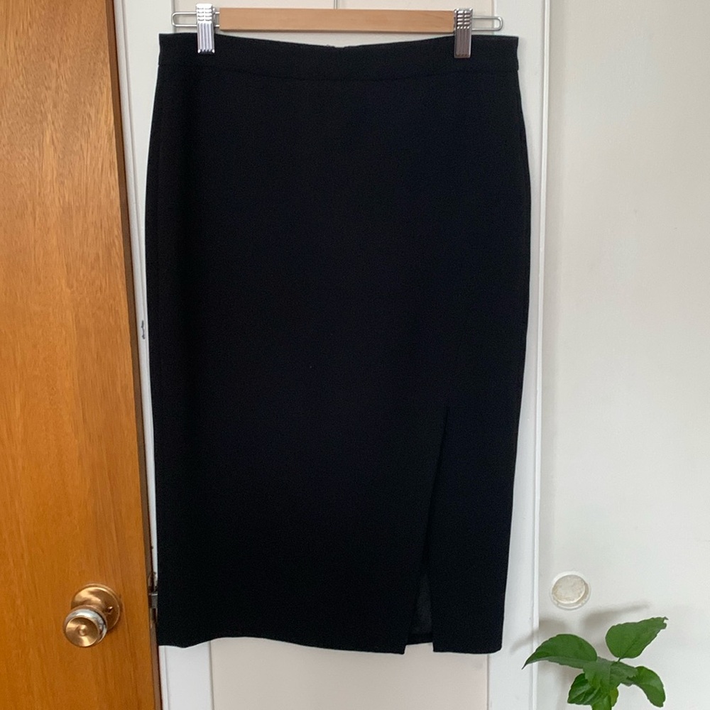 Black pencil skirt- front side slit